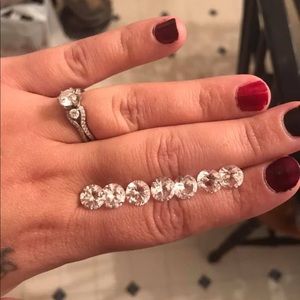 Genuine earth mined white sapphires 2carats each